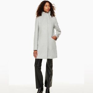 Aritzia Wilfred Cocoon XS coat in Heather White